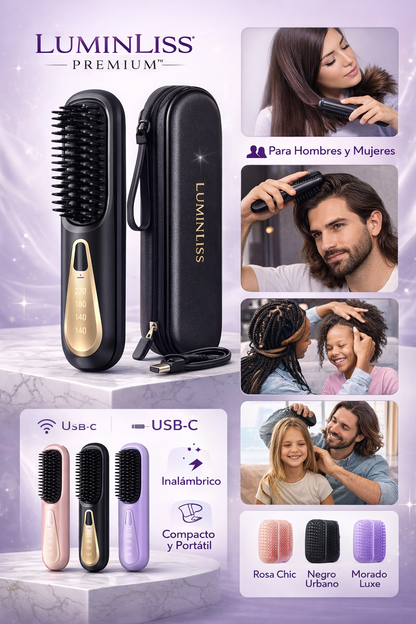 LUMINLISS PREMIUM™ — Cepillo Alisador Profesional