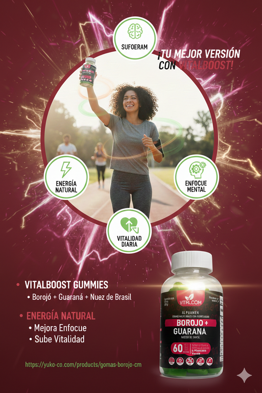 VITALBOOST BOROJO+GUARANÁ: Más energía, más rendimiento, más confianza