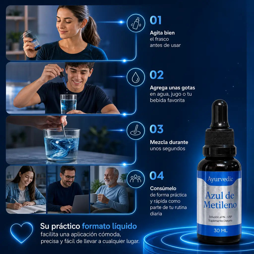 Azul de Metileno | Fórmula Premium para Mente y Cuerpo